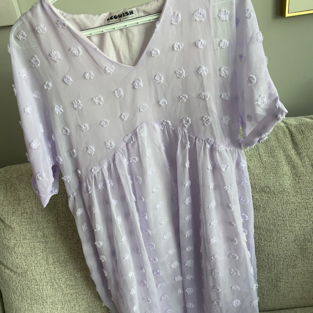 Purple Poplin Dress